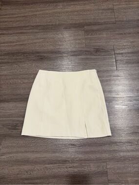 Endless Rose Cream Mini Skirt with Side Slit